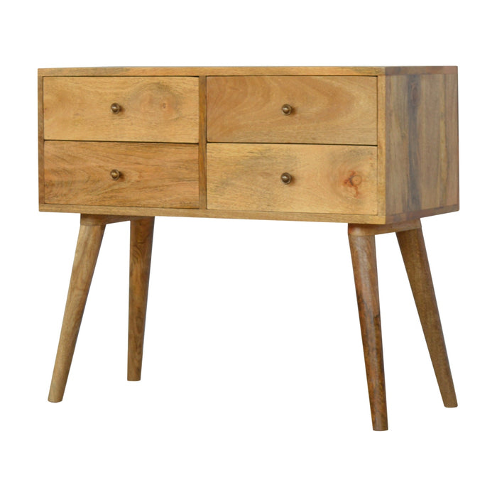 Nordic Style Console Table with 4 Drawers