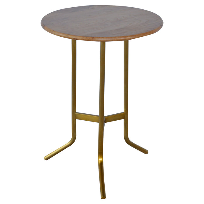 Caramel Tea Table with Gold Base