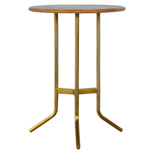 Caramel Tea Table with Gold Base