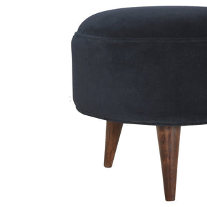 Velvet Nordic Style Footstool