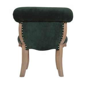 Emerald Green Velvet Studded Chair