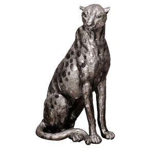 Silver Cheetah Figurine Set of 12 pieces