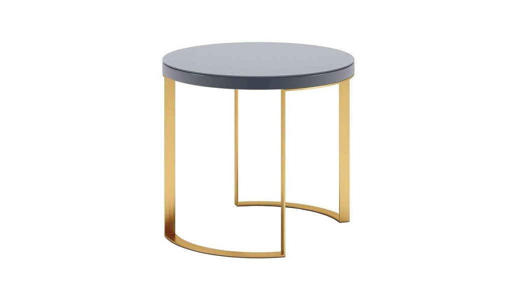 Distinctify Lunato Side Table - Grey Lacquer